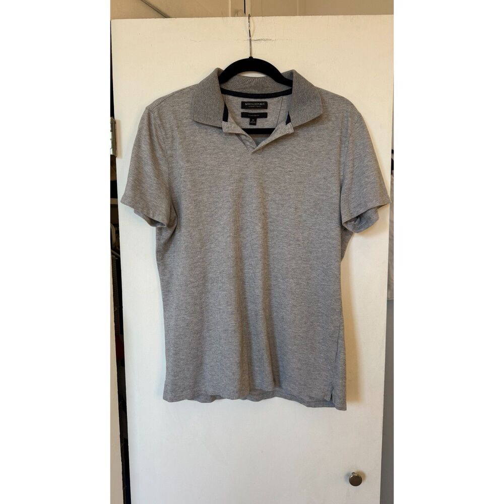 Banana Republic Luxury Touch |  Standard Fit Gray Polo | Size M
